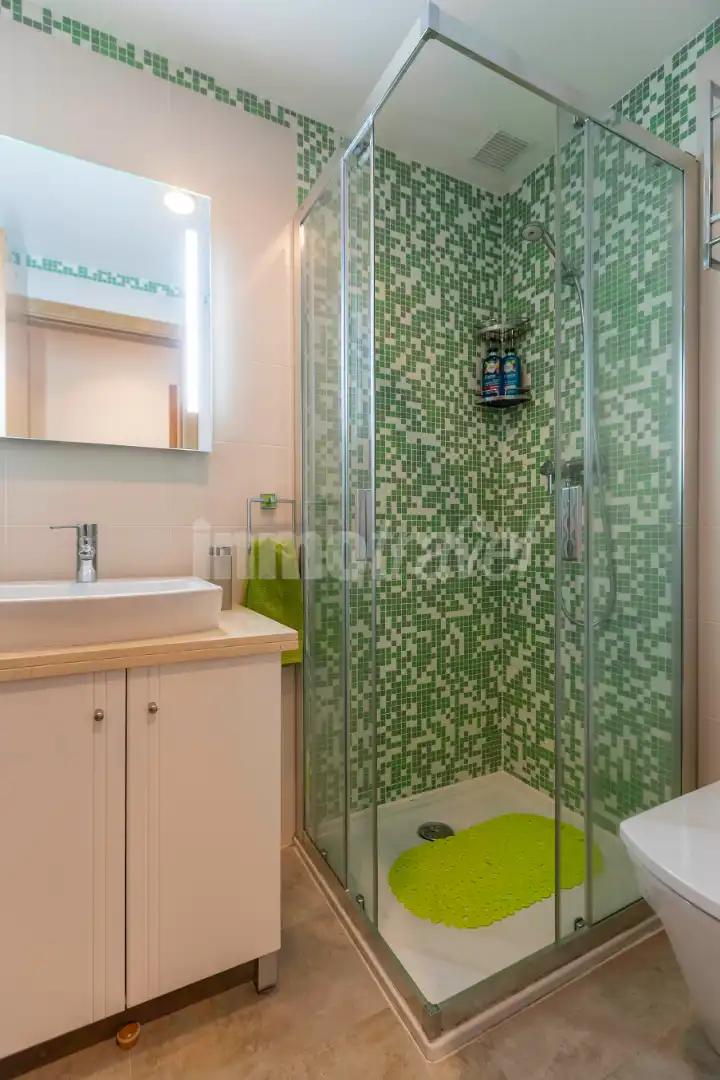 Baño de Apartamento de alquiler en Sanxenxo con Terraza, Amueblado y Horno