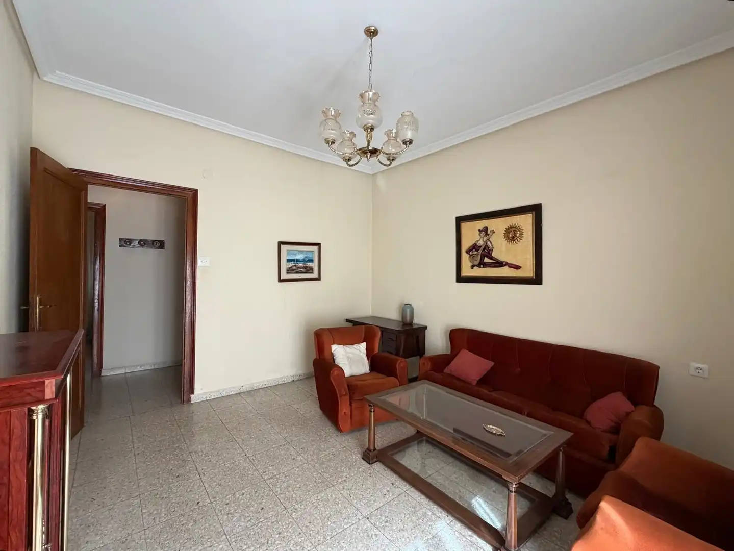 Sala d'estar de Pis en venda en Cáceres amb Terrassa, Moblat i Balcó