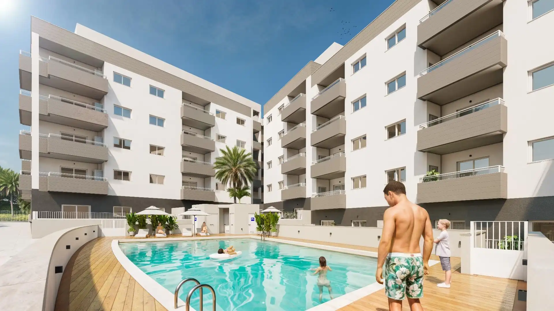 Piscina de Pis en venda en Roquetas de Mar amb Aire condicionat, Terrassa i Piscina comunitària