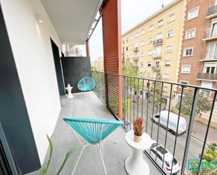 Balcony of Flat to rent in  Barcelona Capital  with Air Conditioner, Heating and Parquet flooring