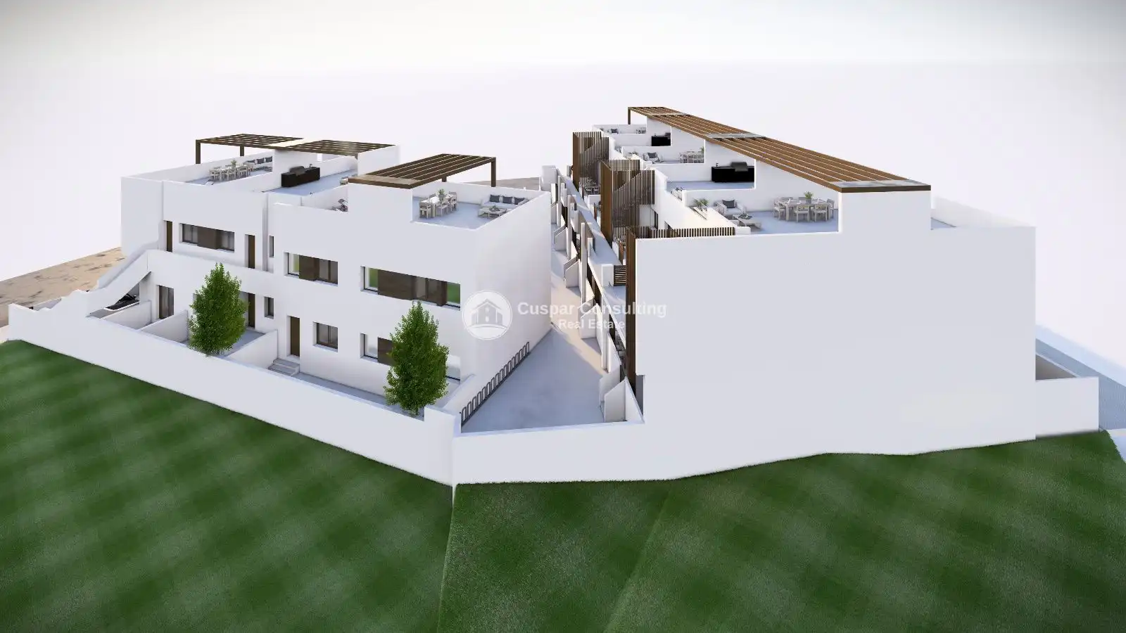 Vista exterior de Àtic en venda en Pilar de la Horadada amb Calefacció, Terrassa i Piscina