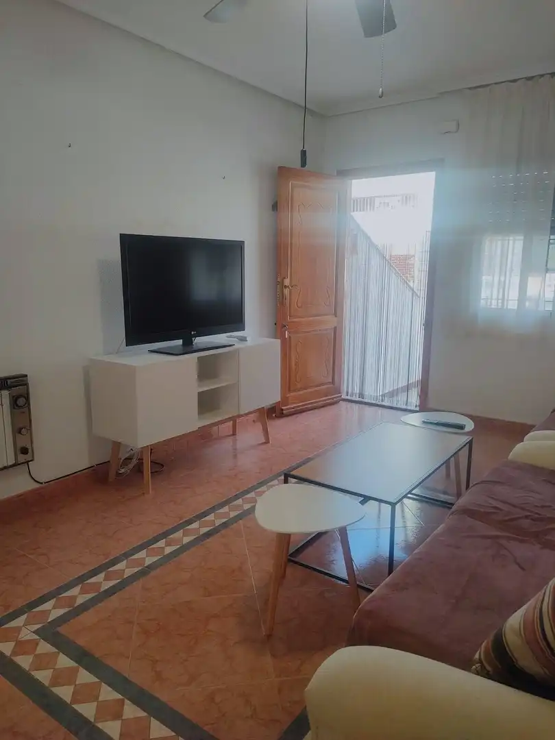 Sala d'estar de Finca rústica en venda en Pilar de la Horadada amb Aire condicionat, Terrassa i Moblat