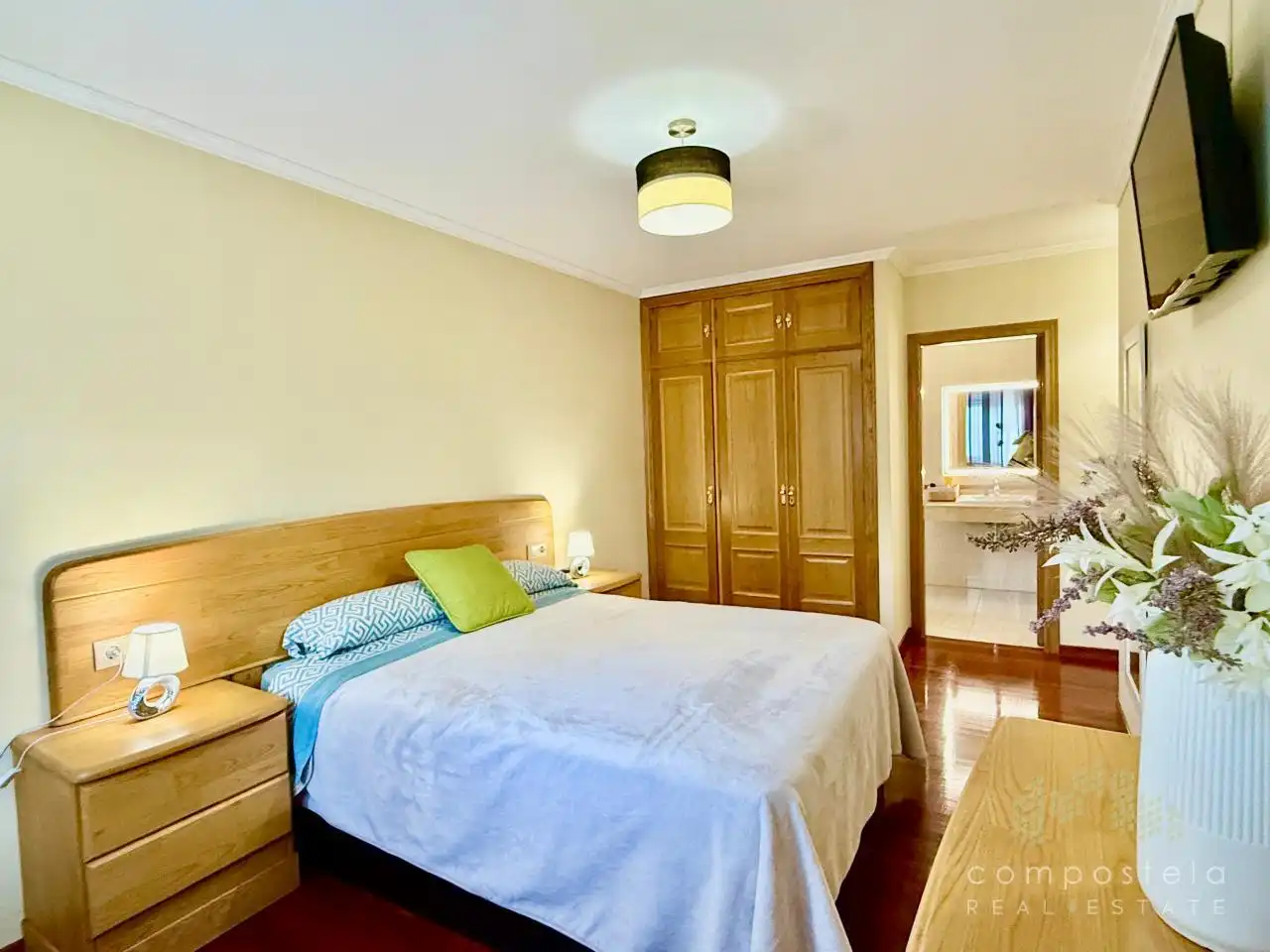 Schlafzimmer von Wohnung zur Miete in Vilagarcía de Arousa mit Heizung, Parkett und Terrasse