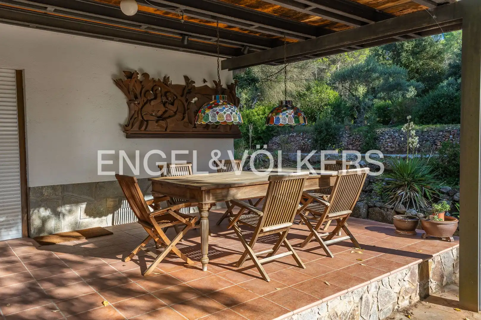 Terrassa de Finca rústica en venda en Bigues i Riells del Fai amb Calefacció, Jardí privat i Terrassa