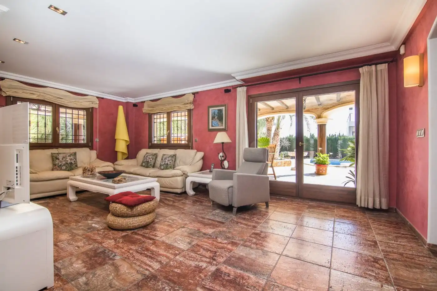 Living room of Houses for sale in Elche / Elx  with Air Conditioner, Private garden and Terrace