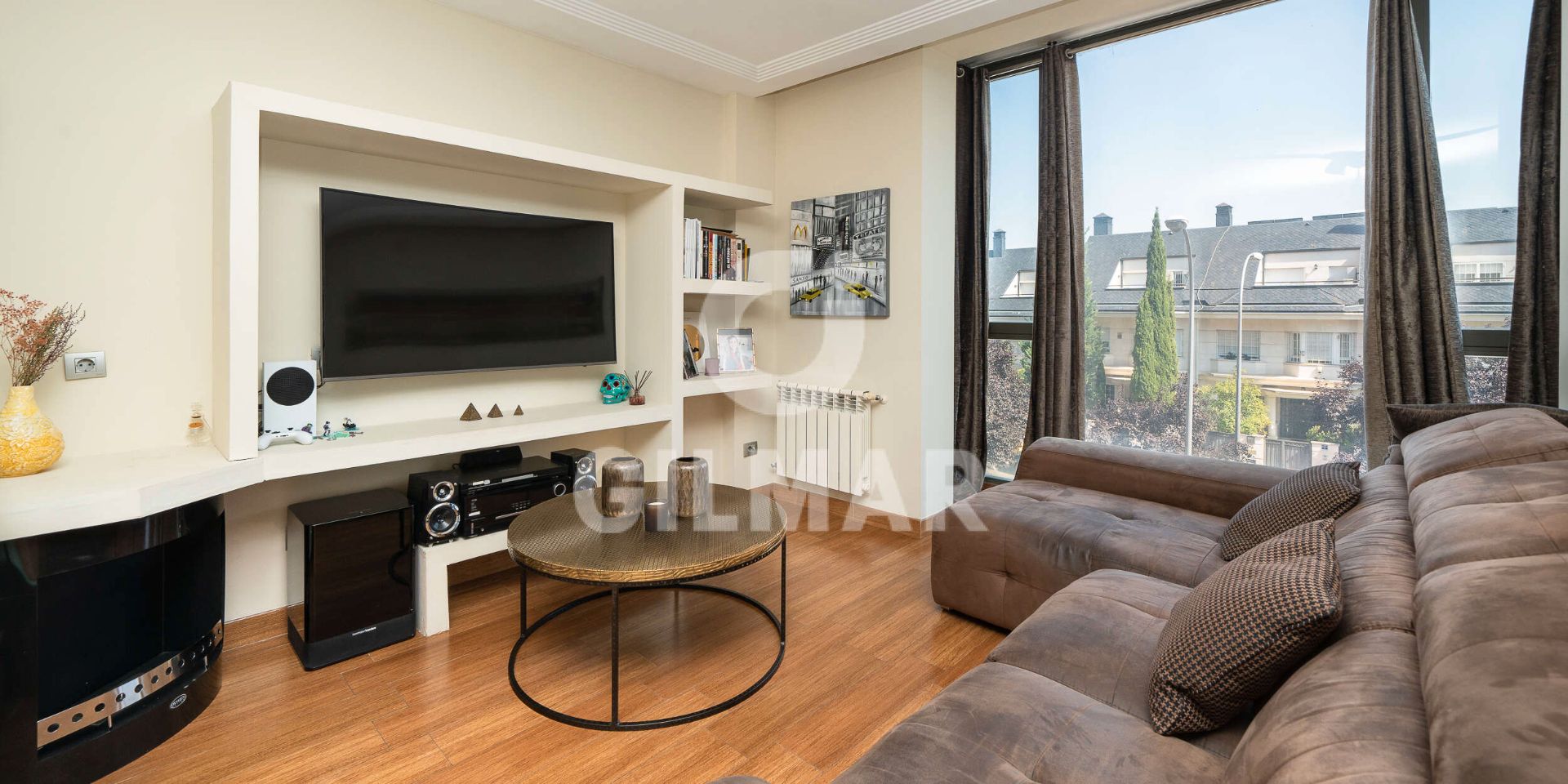 Sala d'estar de Pis en venda en  Madrid Capital amb Aire condicionat, Terrassa i Traster