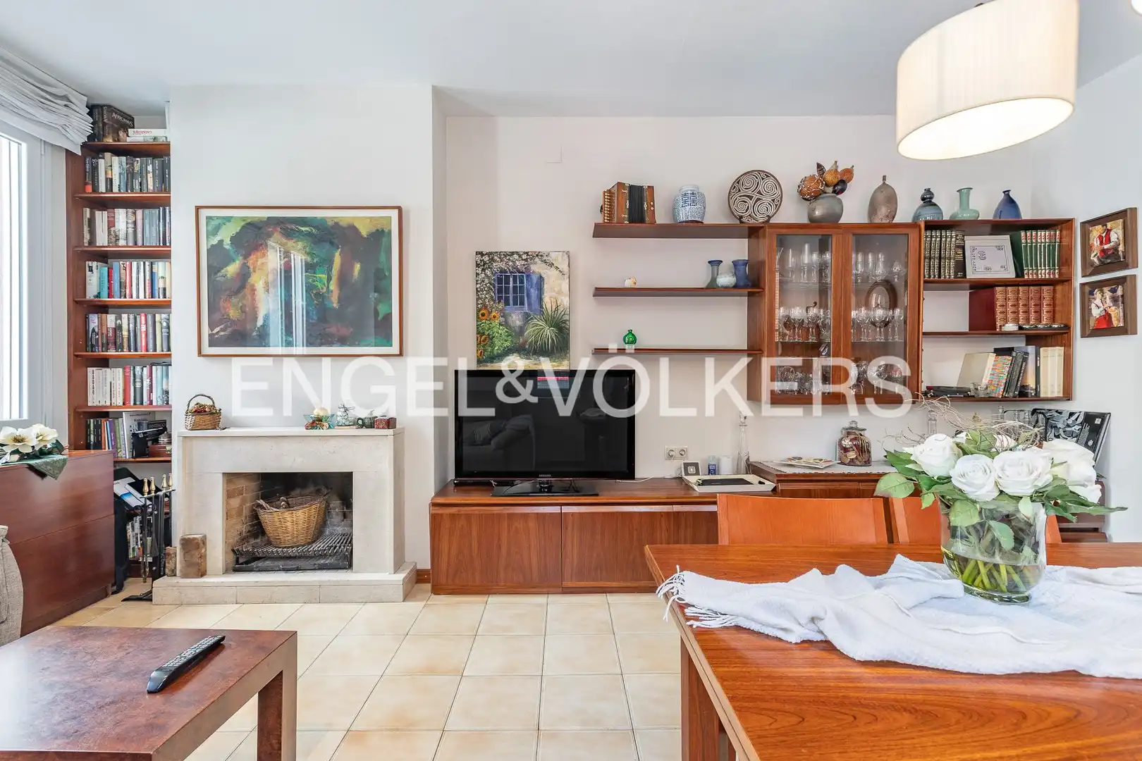 Sala de estar de Casa adosada en venta en Sabadell con Aire acondicionado, Calefacción y Parquet