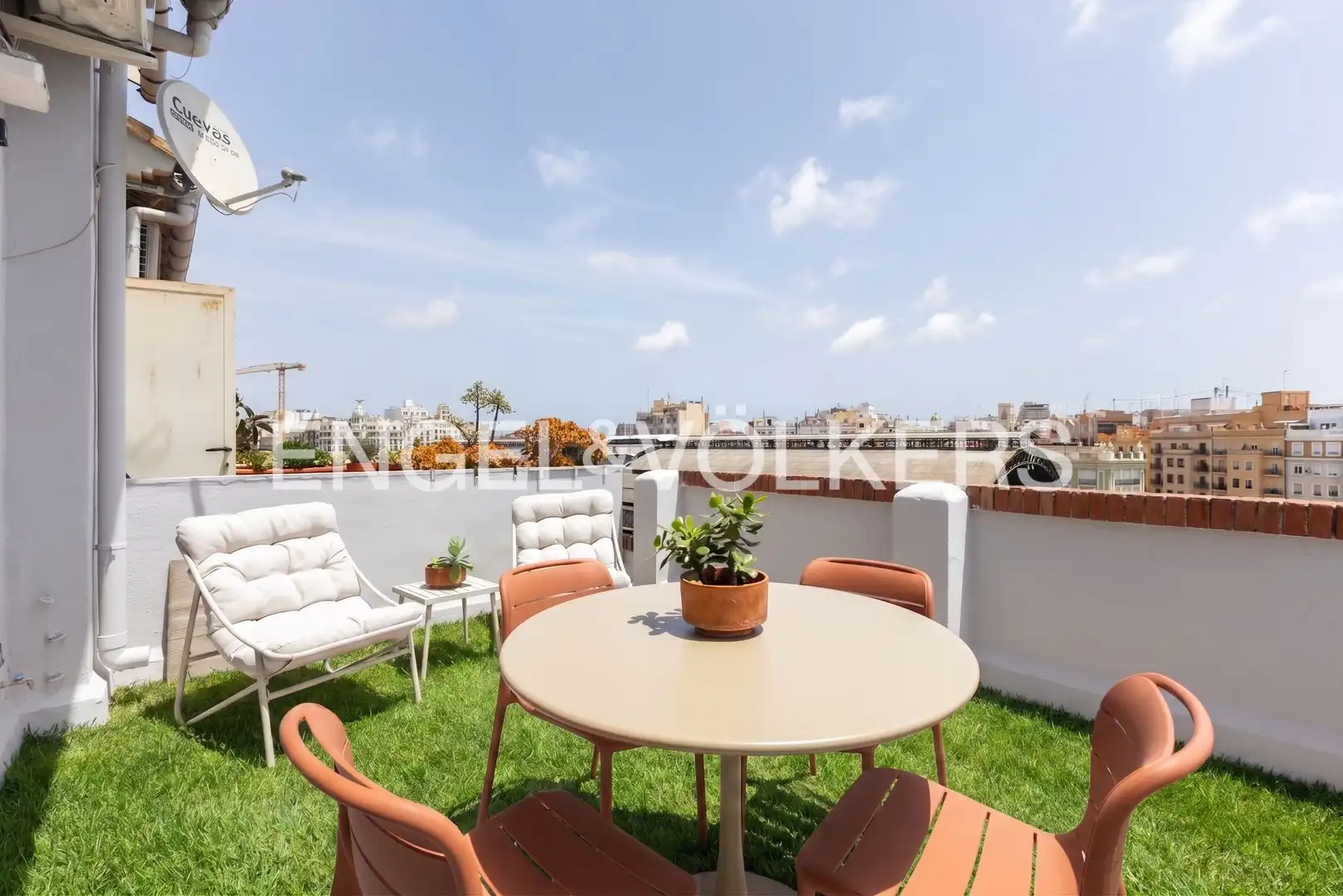 Terraza de Piso de alquiler en Valencia con Aire acondicionado, Calefacción y Terraza