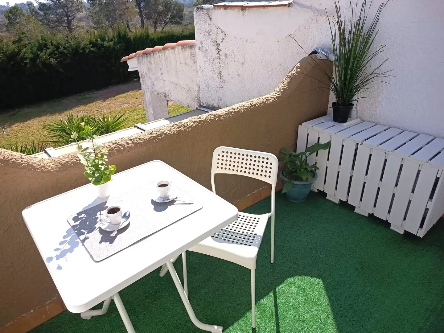Terrasse von Einfamilien-Reihenhaus zum Verkauf in Mont-roig del Camp mit Klimaanlage, Heizung und Privatgarten