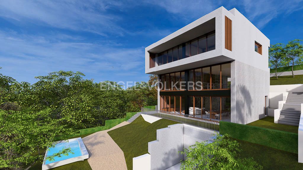 Exterior view of House or chalet for sale in Sant Cugat del Vallès  with Air Conditioner, Heating and Private garden