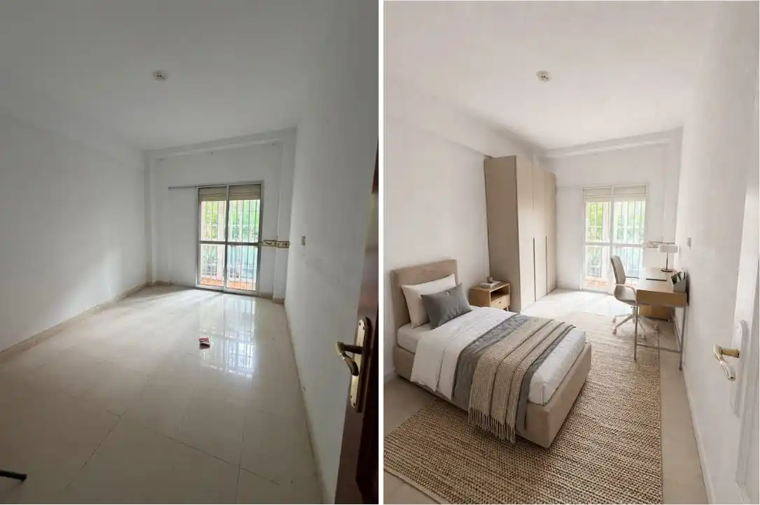 Bedroom of Flat for rent in Sevilla  with Air Conditioner and Furnished