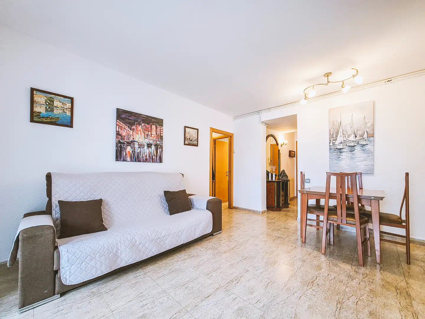 Living room of Flat for rent in Sant Pol de Mar  with Heating, Furnished and Oven