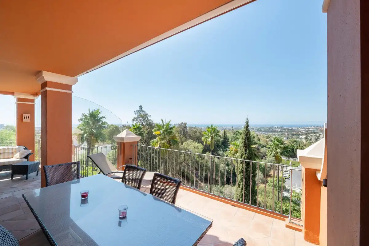 Terraza de Ático de alquiler en Estepona con Aire acondicionado, Jardín privado y Terraza