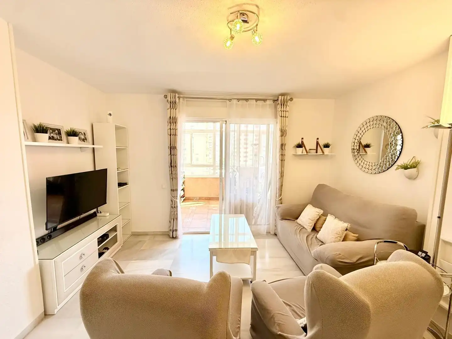 Living room of Flat for sale in Roquetas de Mar  with Air Conditioner, Heating and Terrace