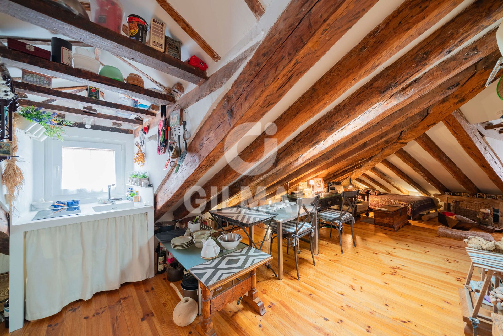 Kitchen of Flat for sale in  Madrid Capital  with Air Conditioner, Heating and Furnished