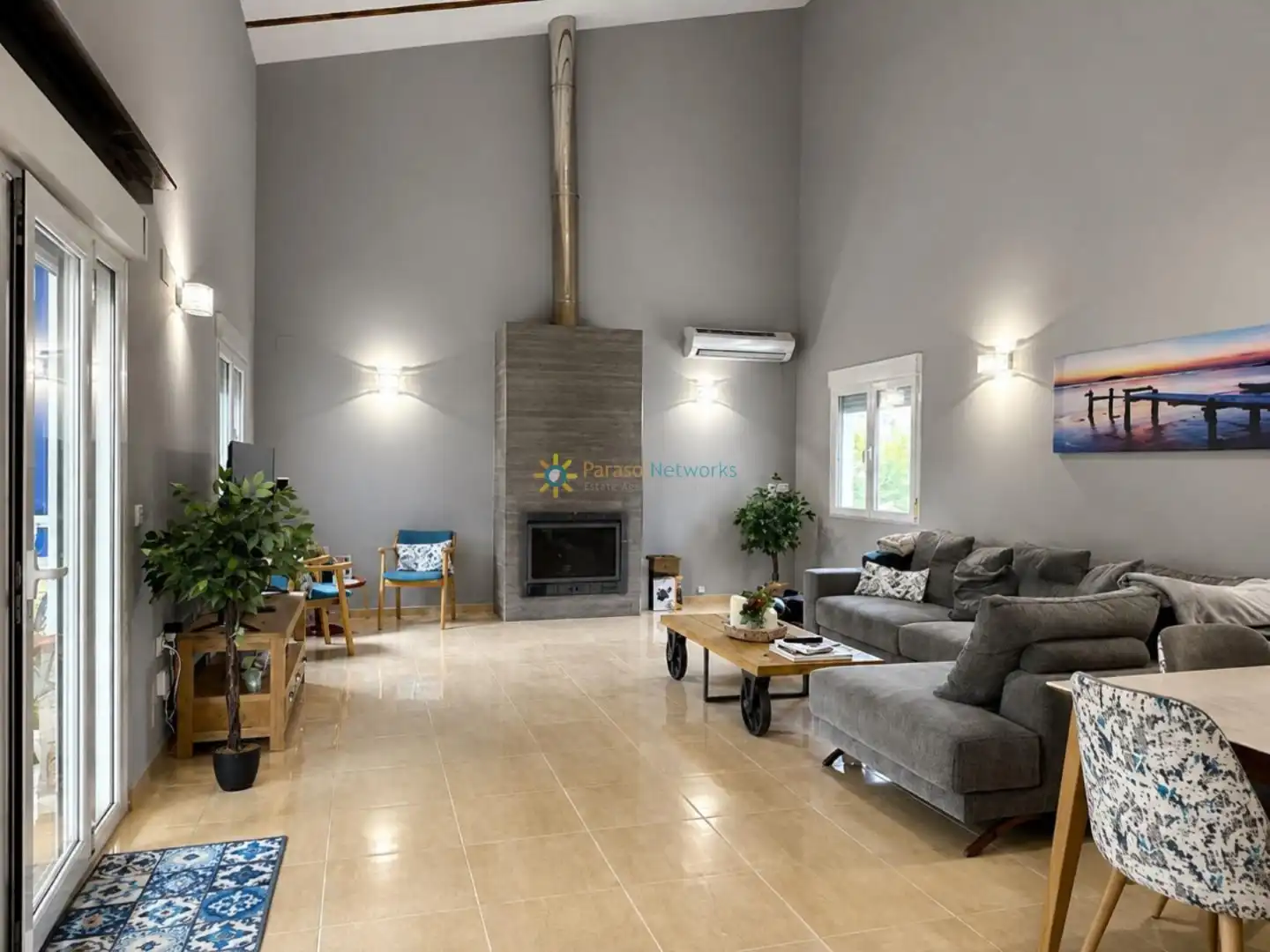 Living room of Houses for sale in Ontinyent  with Air Conditioner, Private garden and Terrace