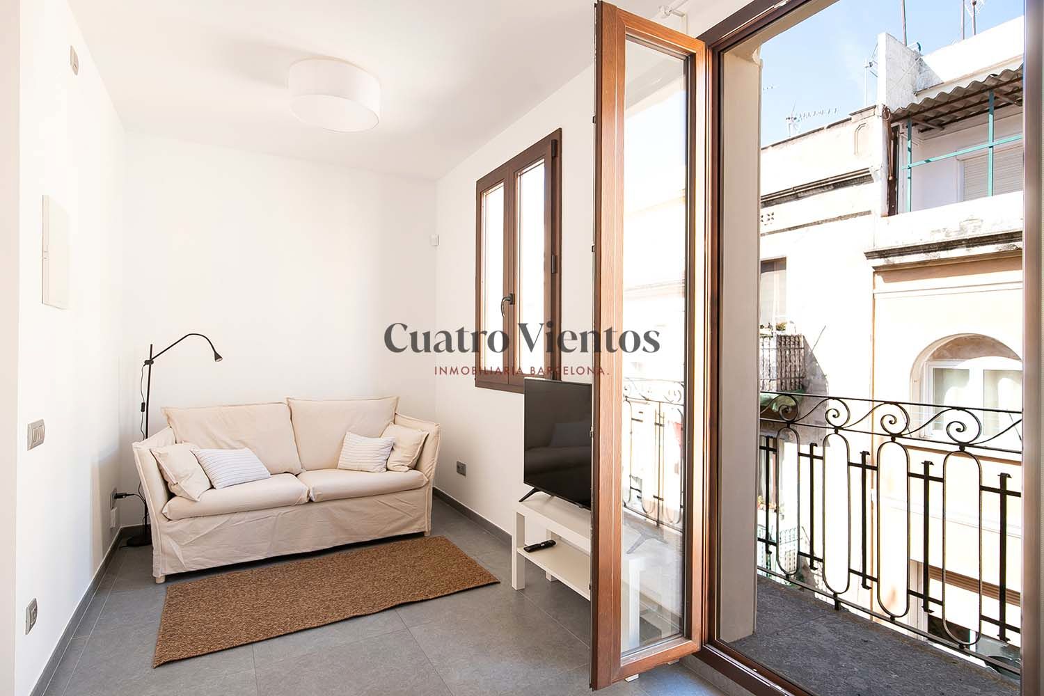 Living room of Flat to rent in  Barcelona Capital  with Air Conditioner, Heating and Parquet flooring