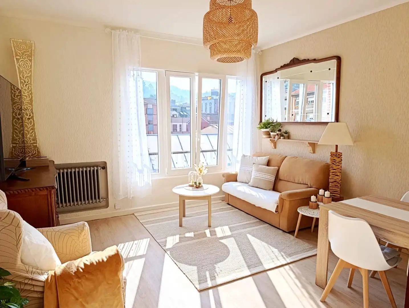 Living room of Flat for sale in Langreo  with Heating, Storage room and Furnished