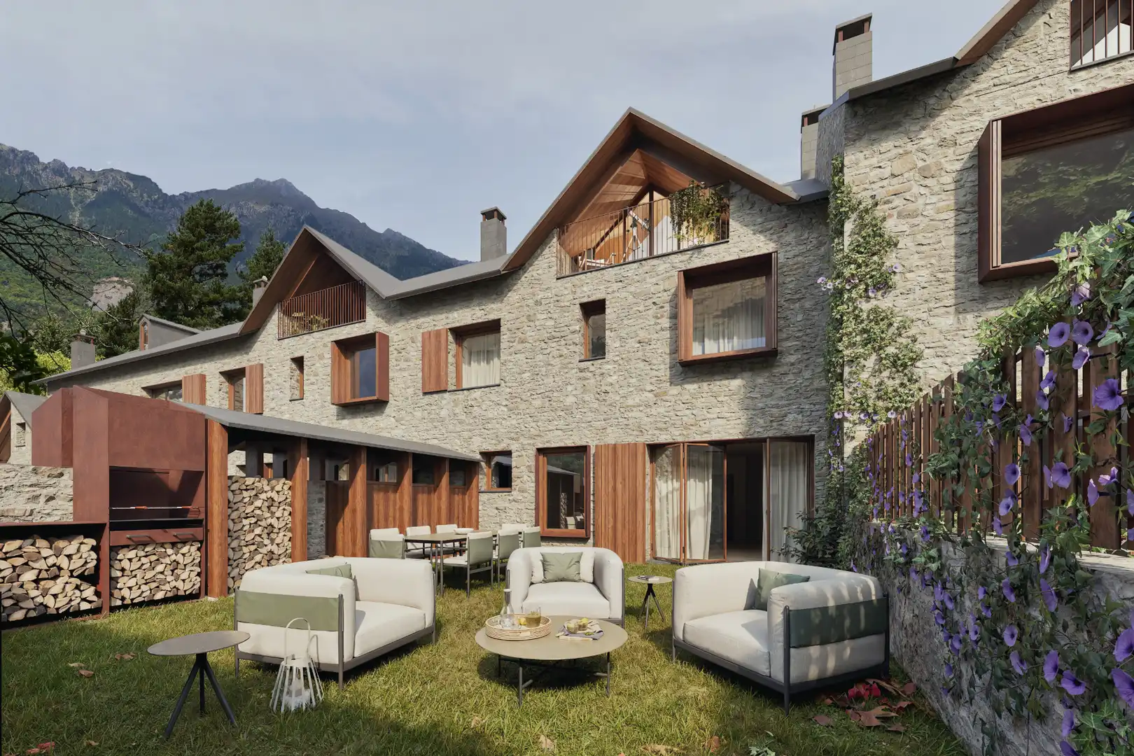 Terrassa de Casa adosada en venda en Benasque amb Aire condicionat, Calefacció i Jardí privat