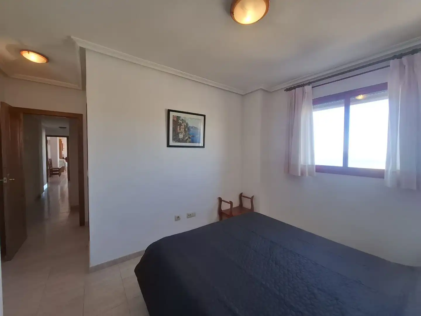 Dormitori de Pis de lloguer en Villajoyosa / La Vila Joiosa amb Aire condicionat, Terrassa i Piscina comunitària