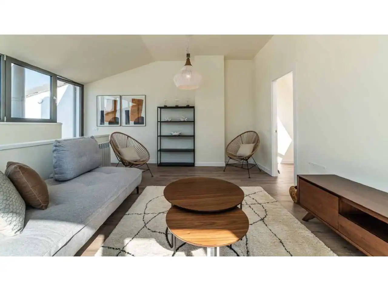 Sala de estar de Casa adosada en venta en Santa Cruz de Bezana con Calefacción, Jardín privado y Terraza