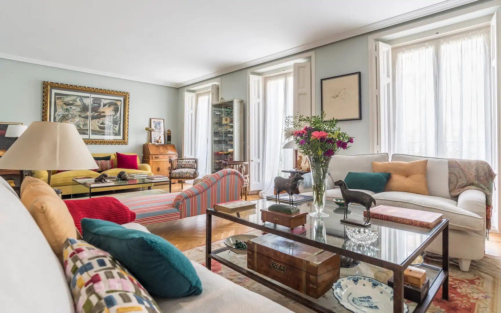 Living room of Flat for sale in Madrid  with Air Conditioner, Heating and Private garden