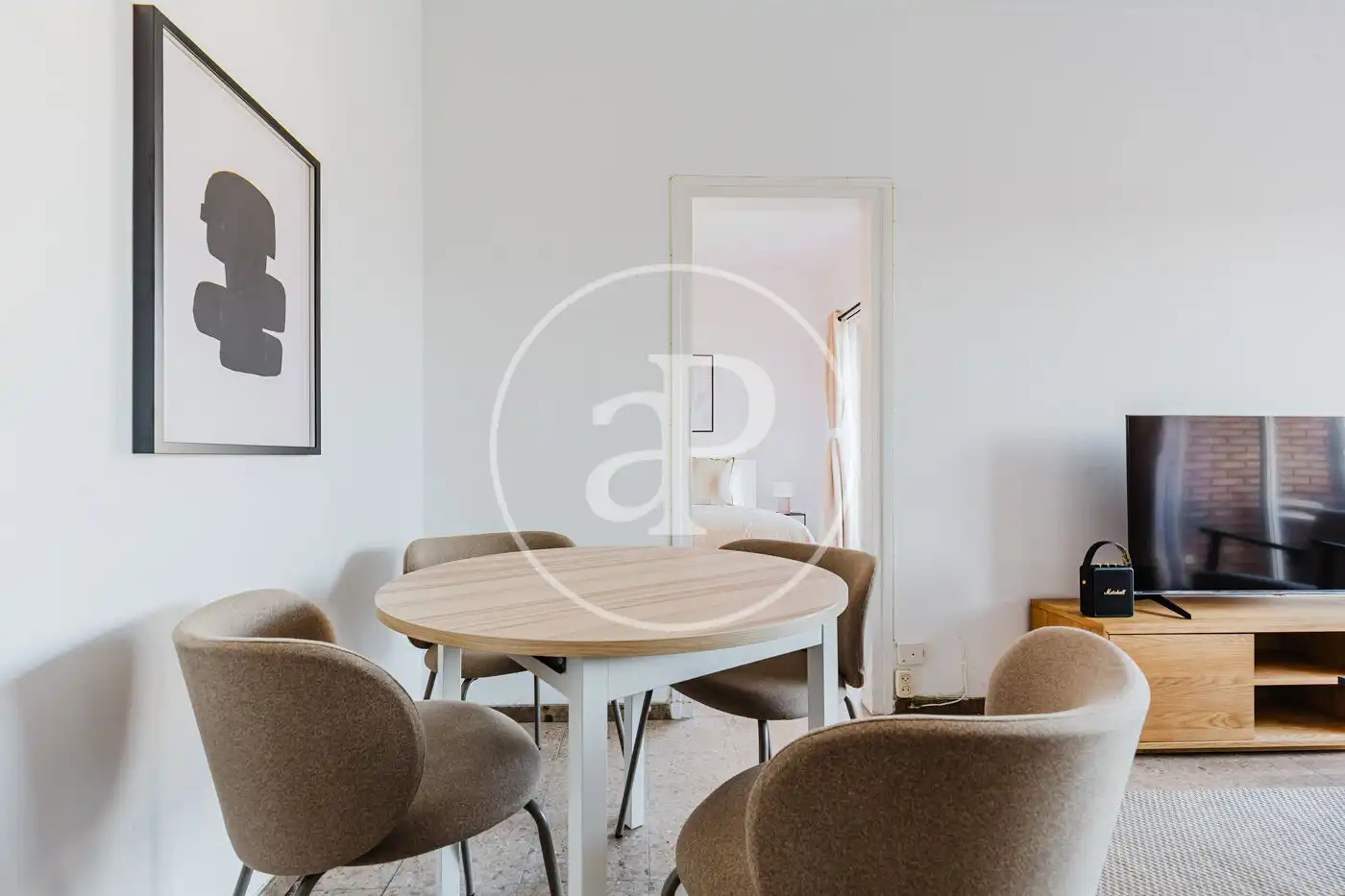 Dining room of Flat for rent in Barcelona  with Air Conditioner, Heating and Furnished