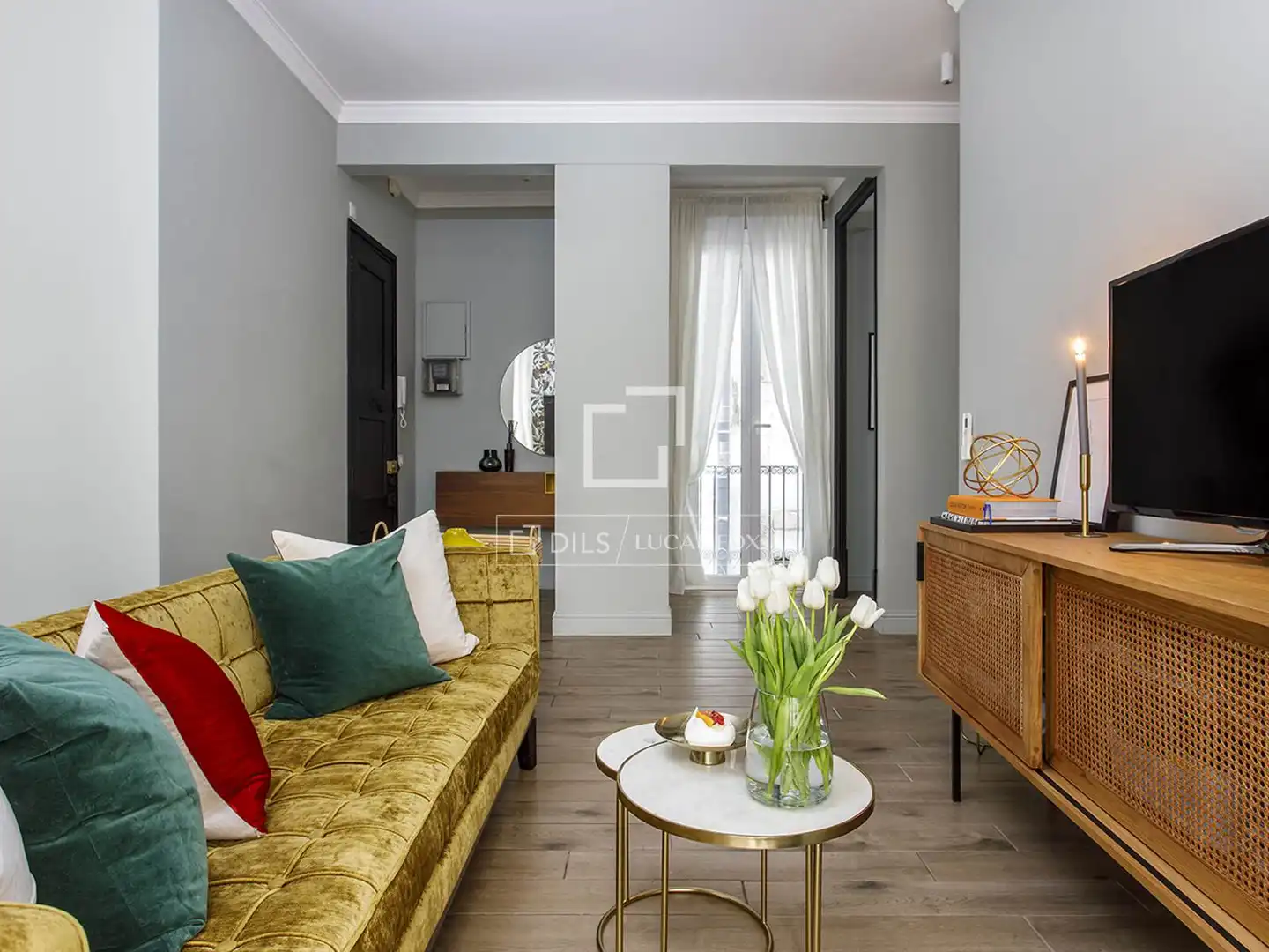 Living room of Flat for sale in Barcelona  with Air Conditioner, Heating and Furnished