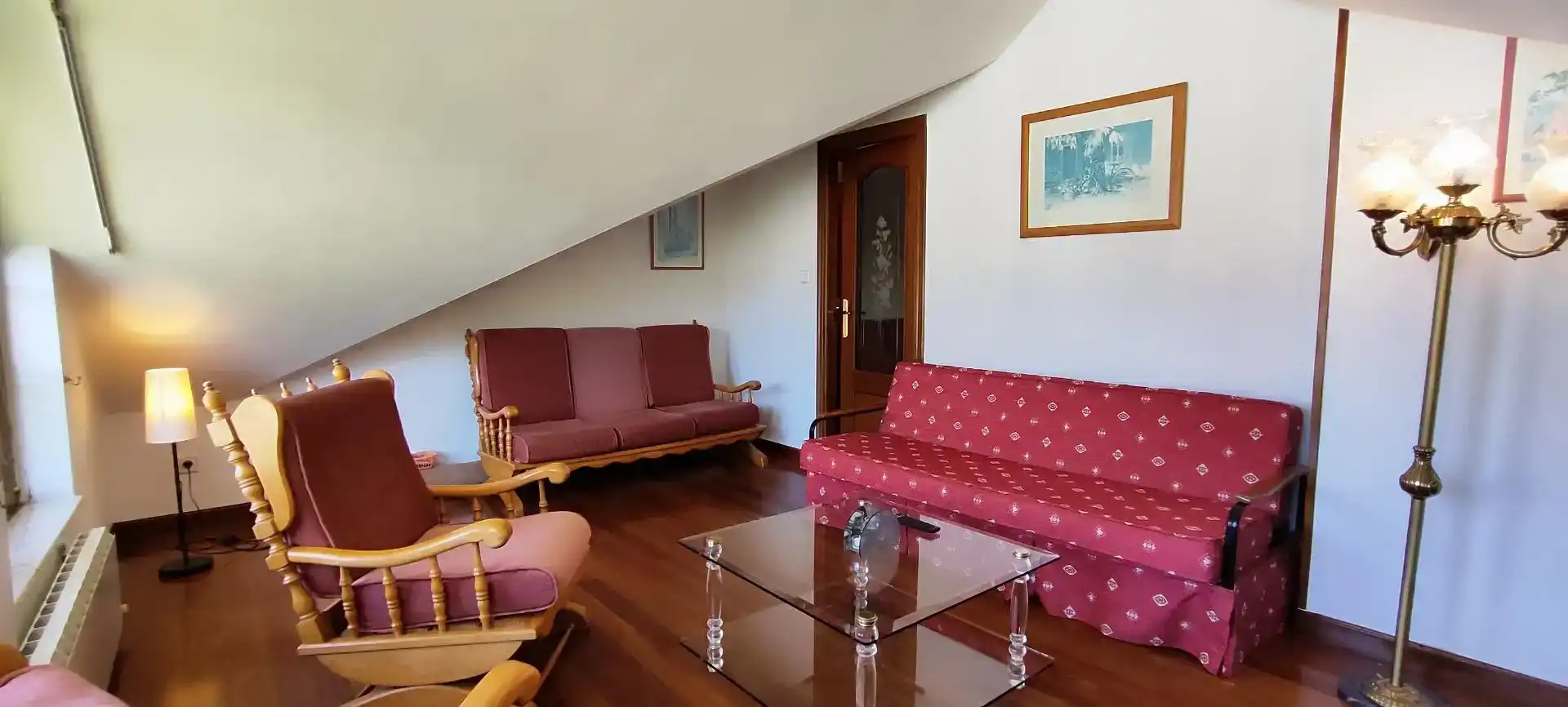 Sala d'estar de Àtic de lloguer en Liendo amb Parquet, Moblat i Rentadora
