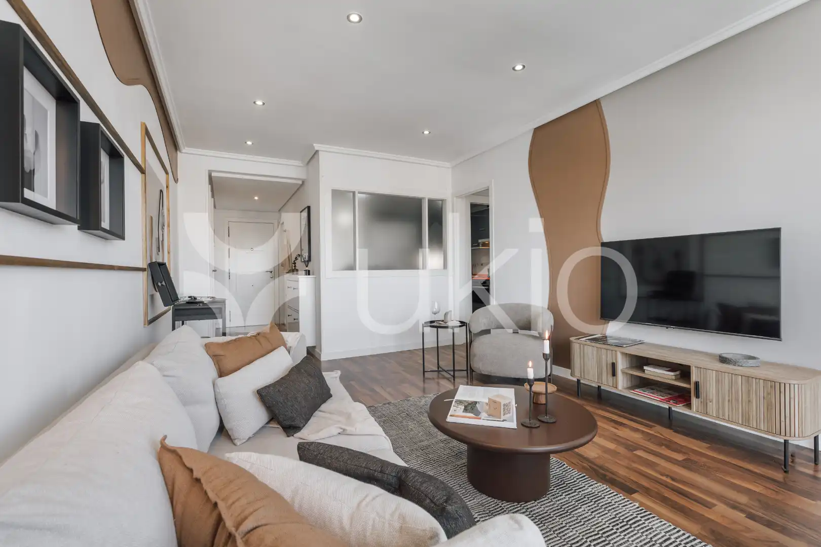 Sala de estar de Apartamento de alquiler en Madrid con Aire acondicionado, Calefacción y Amueblado