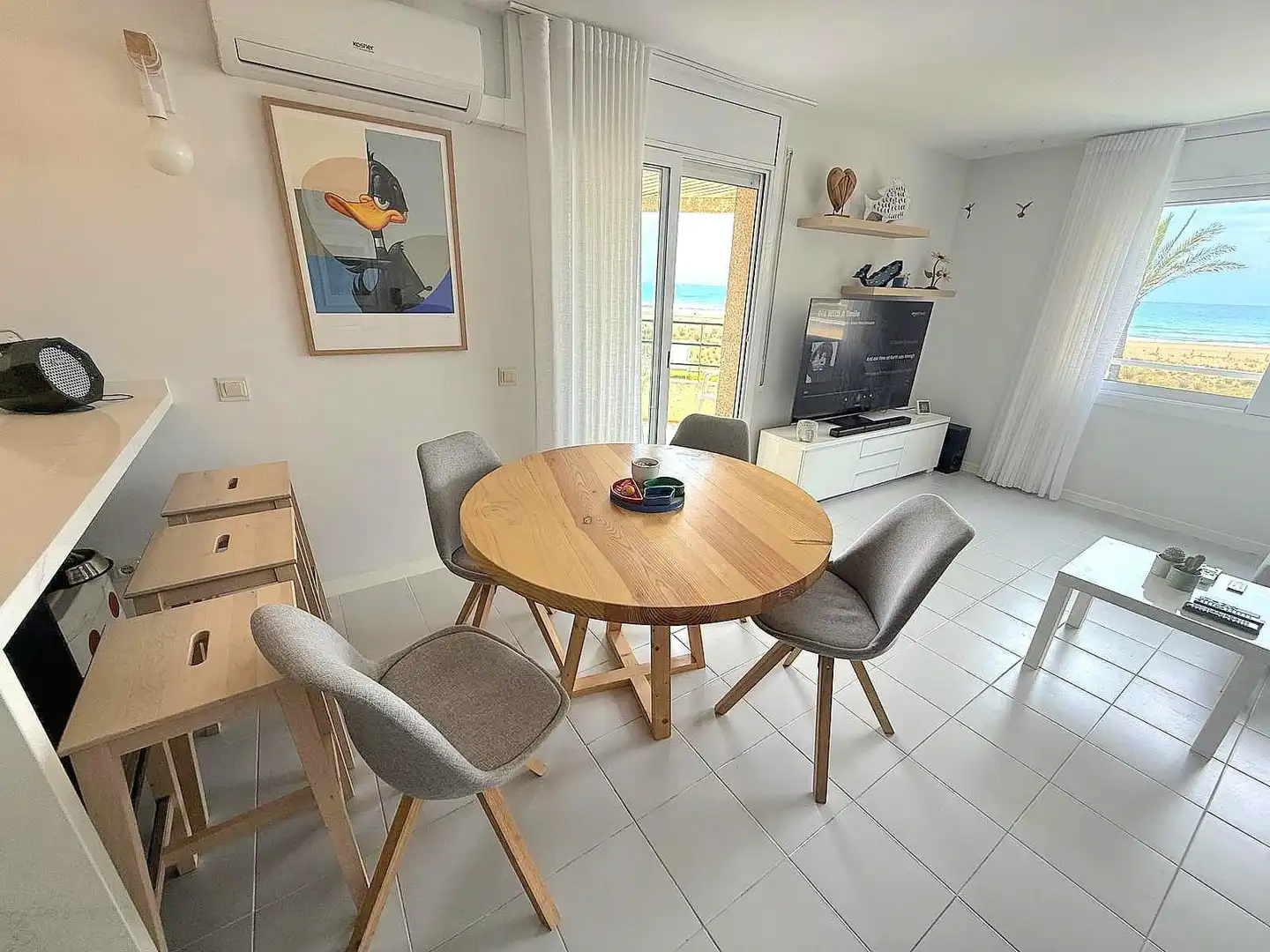 Esszimmer von Wohnungen zum Verkauf in Calafell mit Klimaanlage, Heizung und Privatgarten
