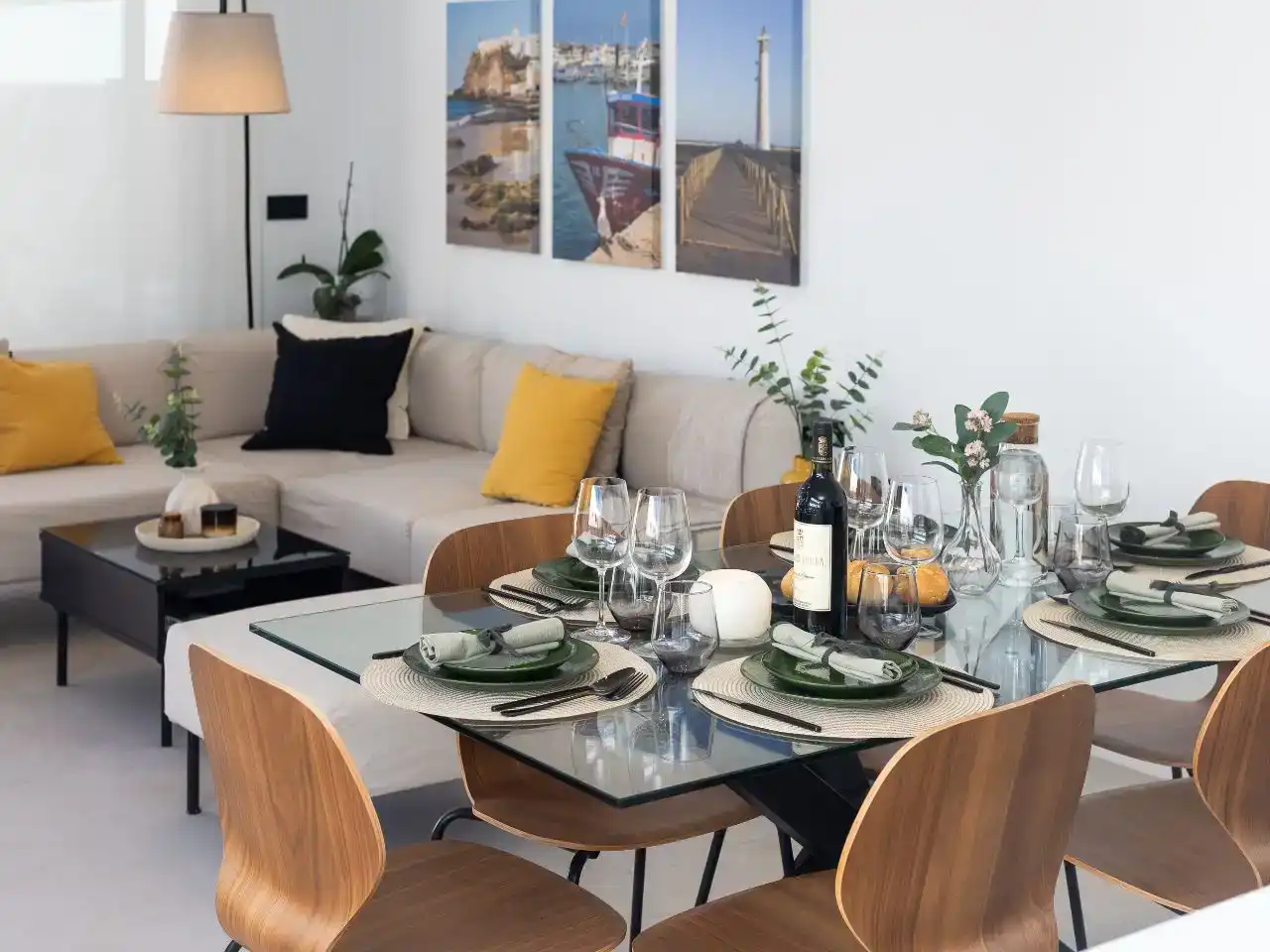Dining room of Detached homes for rent in Antigua  with Air Conditioner and Swimming Pool