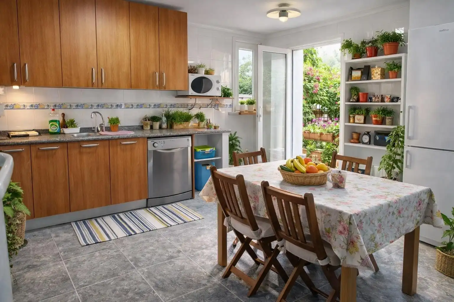 Kitchen of Flat for sale in Murcia  with Heating, Private garden and Storage room