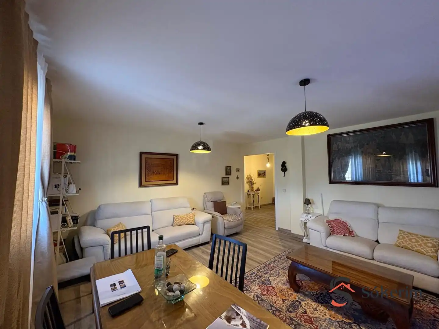 Wohnzimmer von Wohnung zum Verkauf in Alcabón mit Klimaanlage, Heizung und Privatgarten