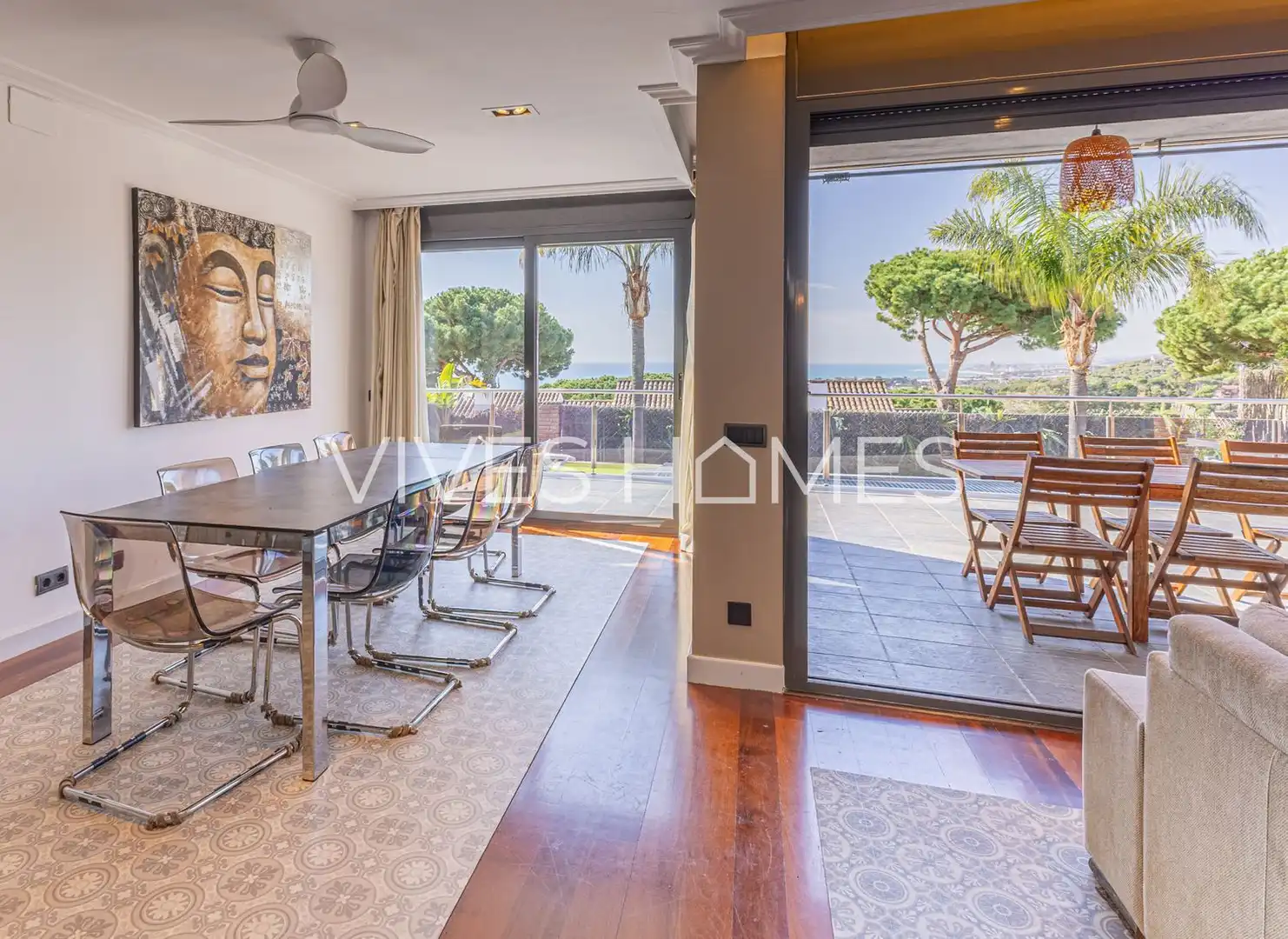 Comedor de Casa o chalet en venta en Caldes d'Estrac con Aire acondicionado, Calefacción y Jardín privado