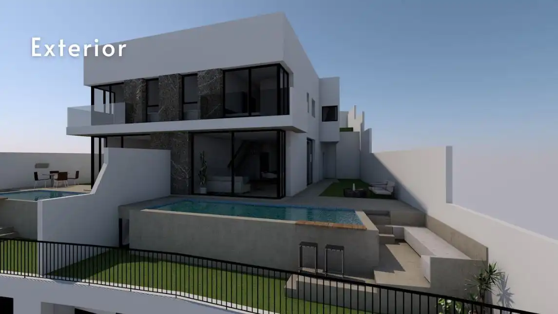 Vista exterior de Casa o xalet en venda en Málaga amb Aire condicionat, Terrassa i Piscina
