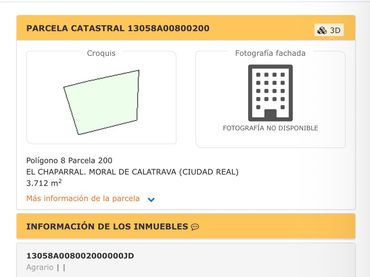 Terreno rústico en venta en Camino del Moral 8