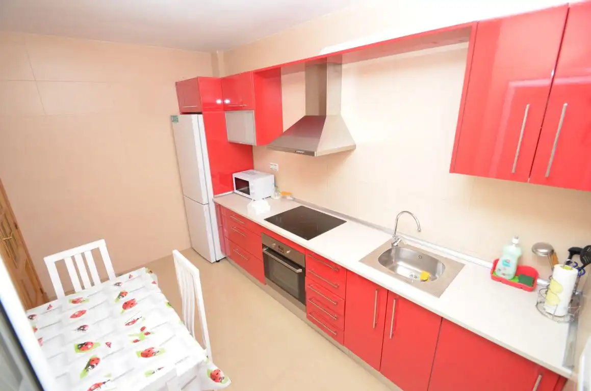 Cocina de Piso de alquiler en Roquetas de Mar con Terraza, Amueblado y Piscina comunitaria
