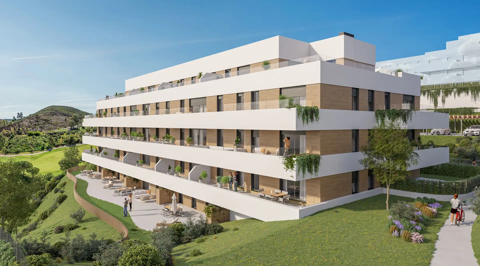 Exterior view of Apartments for sale in Marbella  with Air Conditioner, Terrace and Alarm