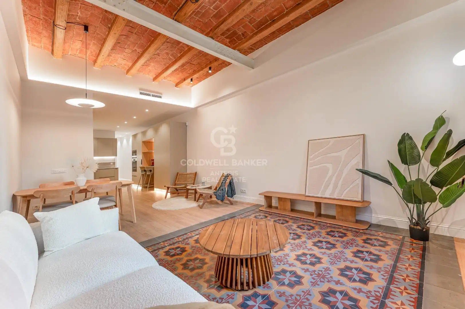 Wohnzimmer von Wohnung zum Verkauf in Barcelona mit Klimaanlage, Heizung und Parkett