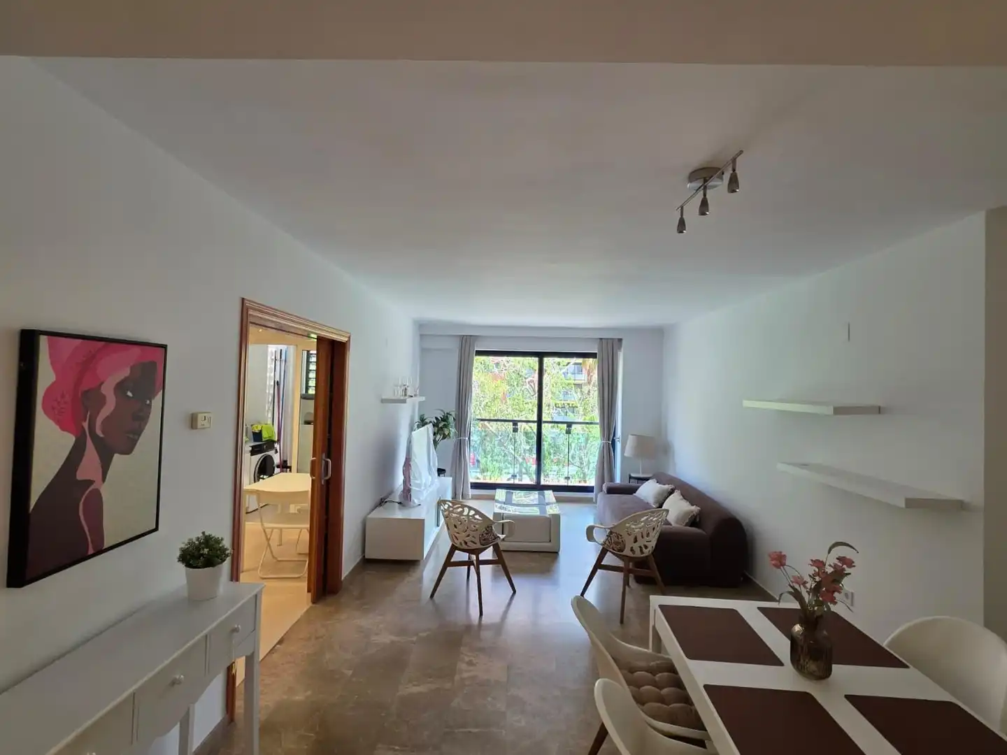 Sala de estar de Dúplex de alquiler en Valencia con Jardín privado, Terraza y Balcón