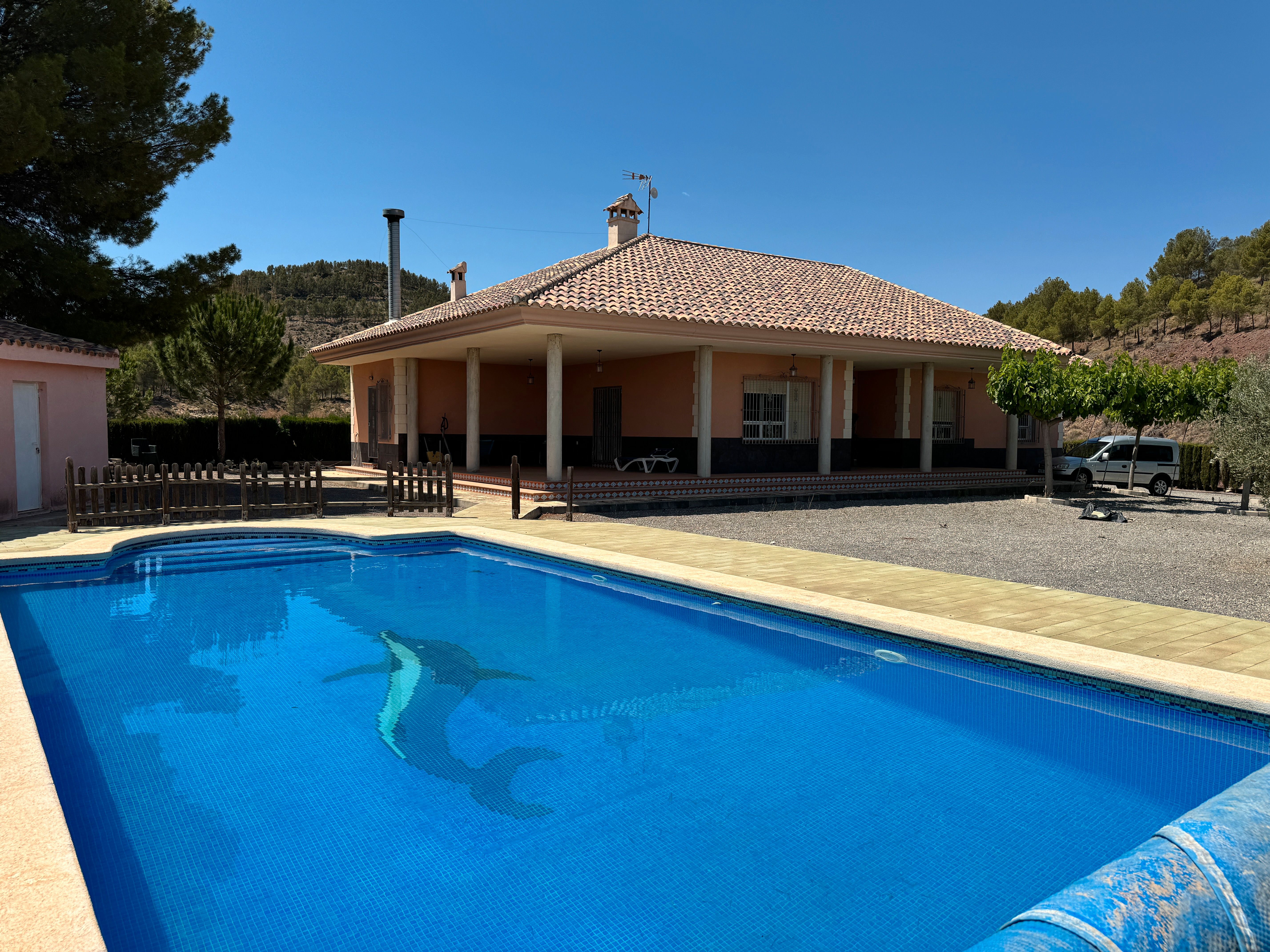 Swimming pool of House or chalet for sale in Cehegín  with Air Conditioner, Private garden and Terrace