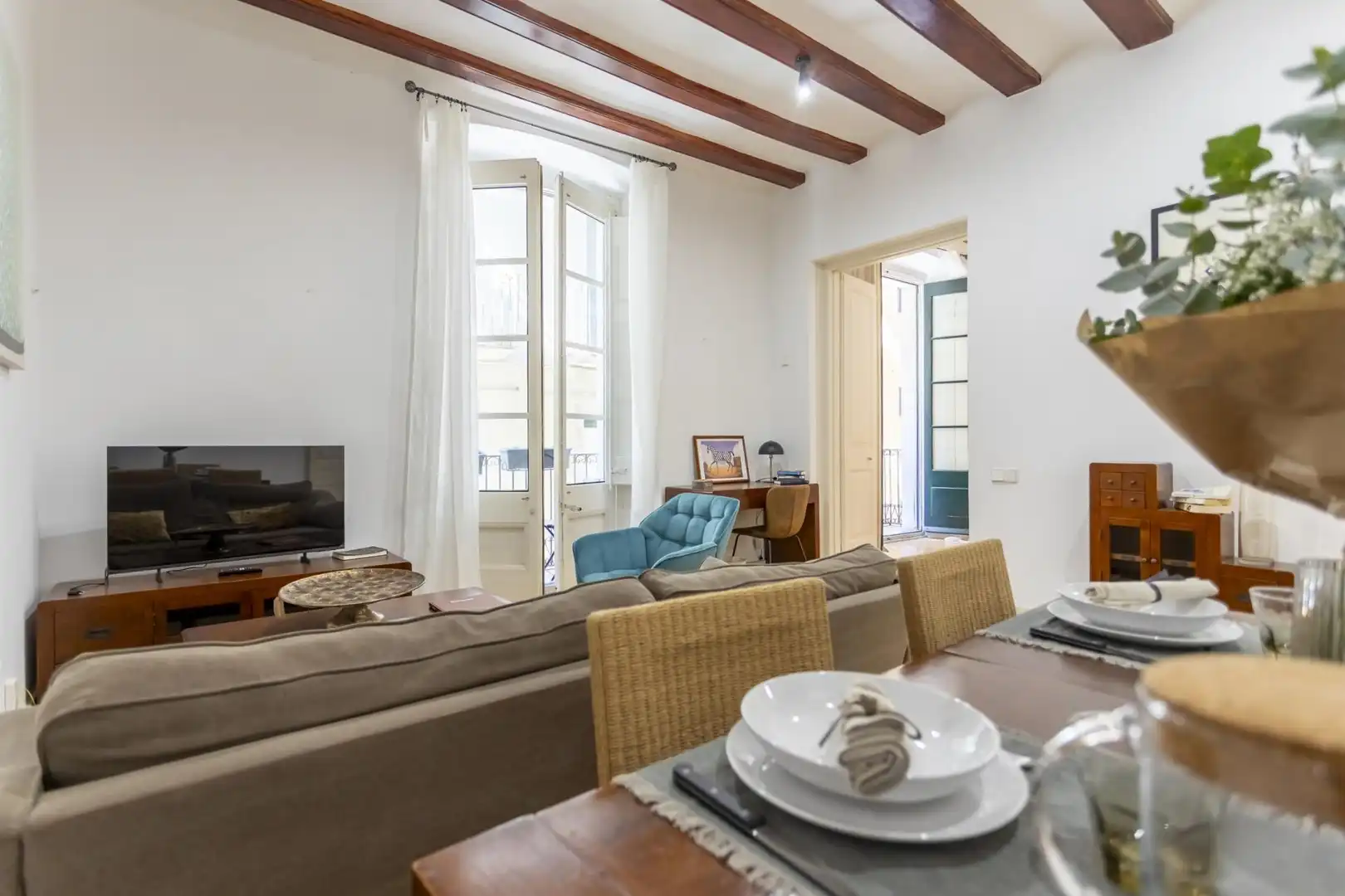 Sala de estar de Piso en venta en Girona con Calefacción y Balcón