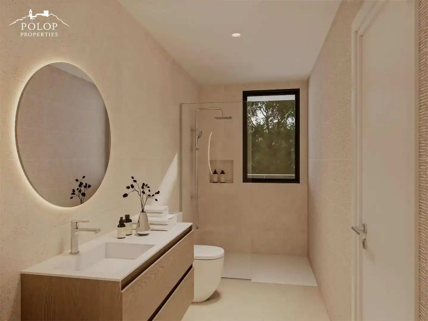 Bathroom of Flat for sale in Polop  with Air Conditioner, Private garden and Balcony