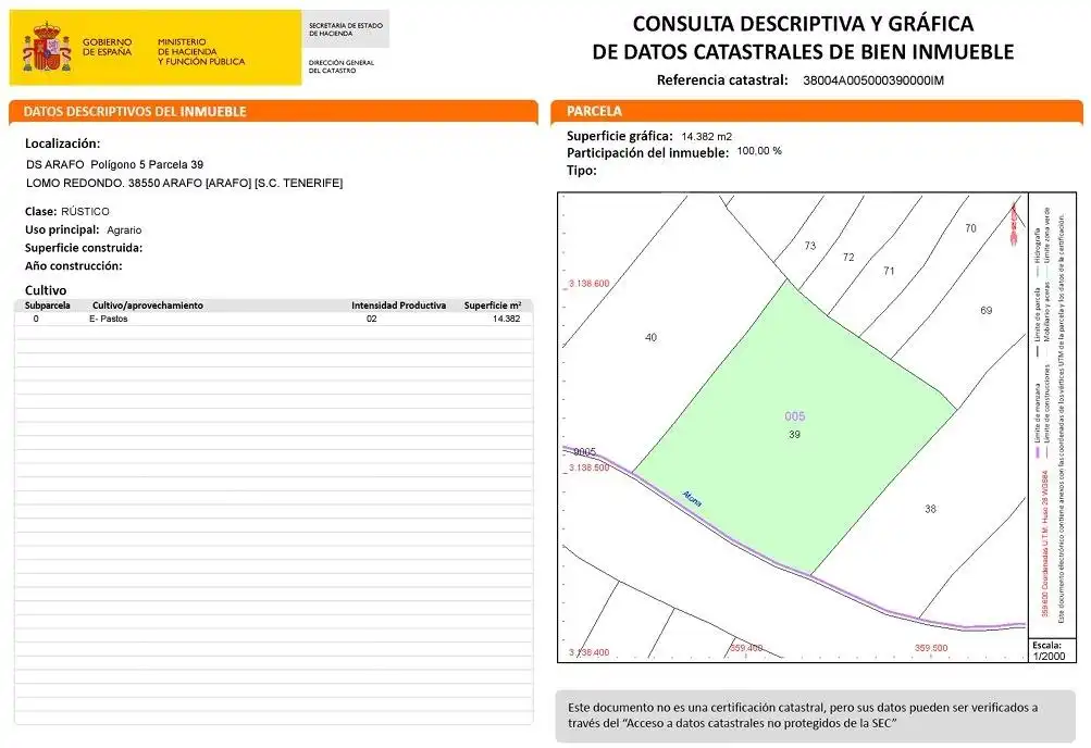 Rural land for sale in ARAFO, imagen 8