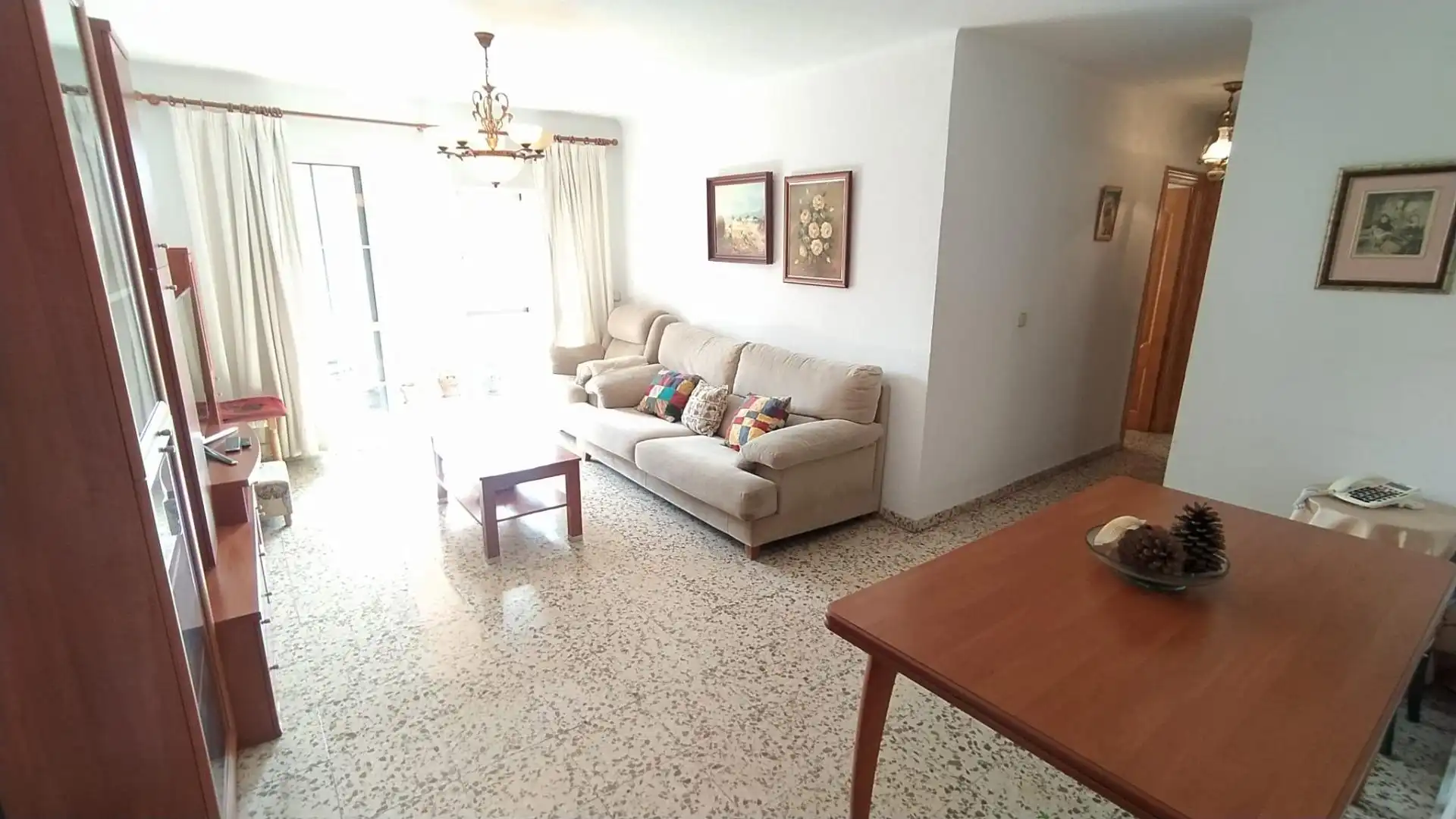 Sala d'estar de Pis en venda en Málaga amb Aire condicionat, Jardí privat i Terrassa
