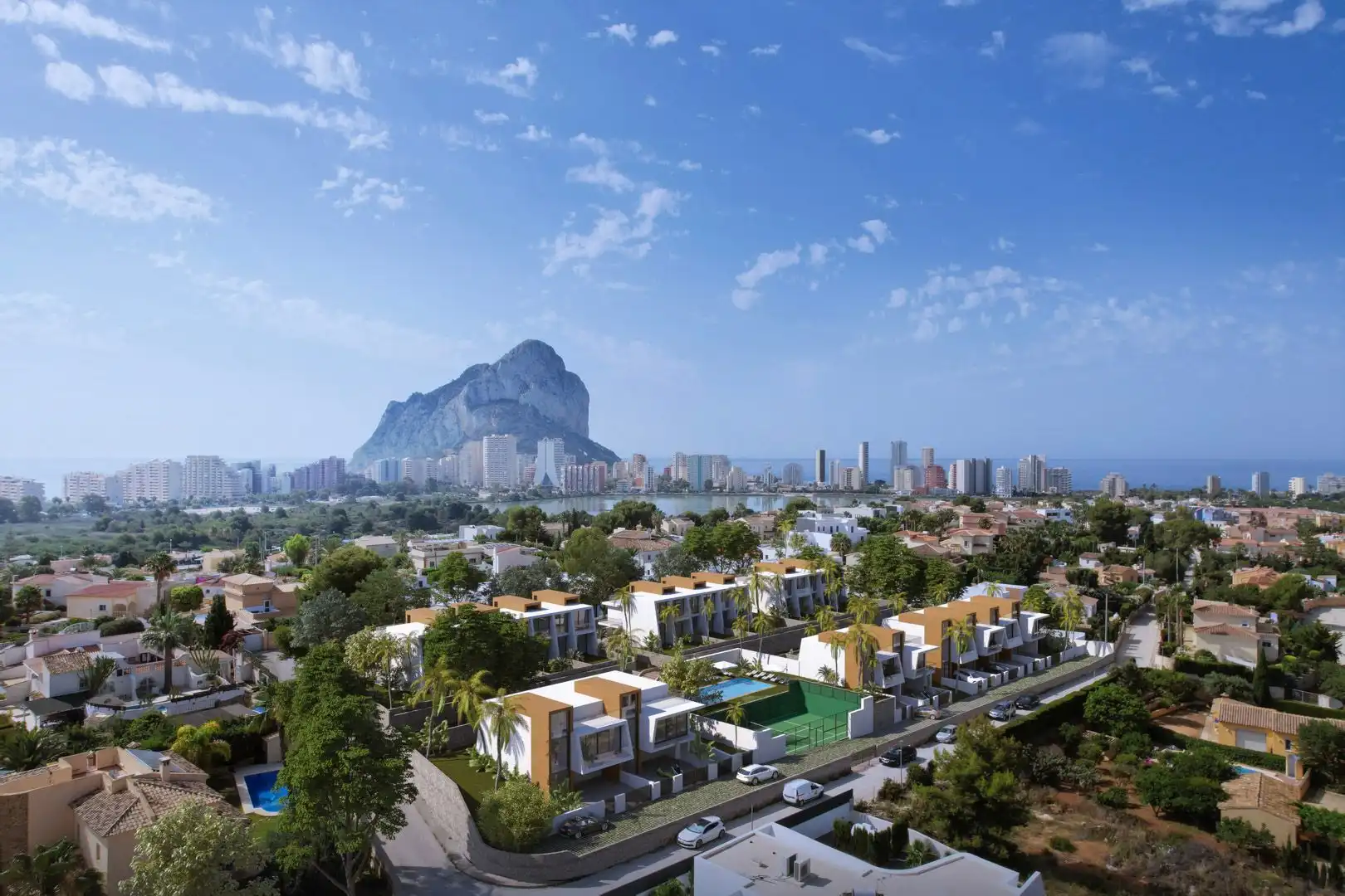 Vista exterior de Casa adosada en venda en Calpe / Calp amb Aire condicionat, Calefacció i Jardí privat