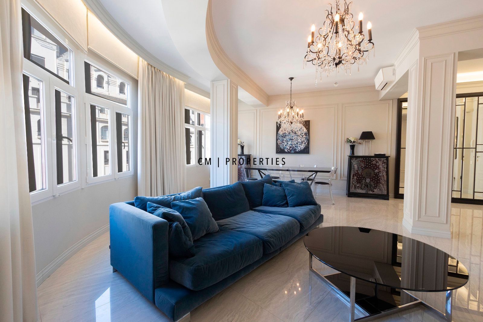 Sala d'estar de Pis de lloguer en  Valencia Capital amb Aire condicionat, Calefacció i Moblat