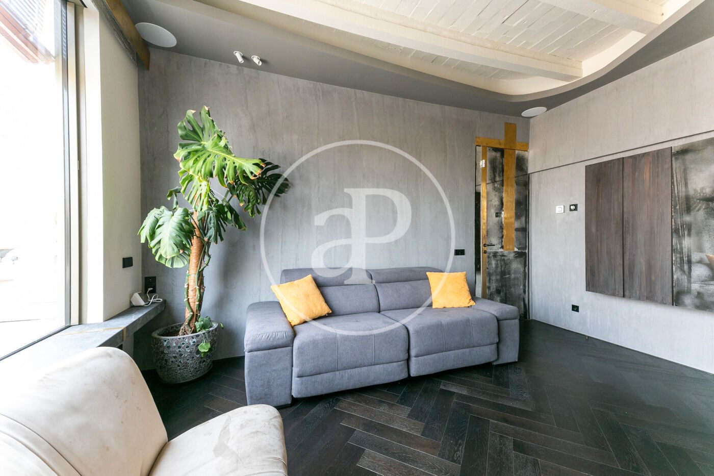 Living room of Flat for sale in  Barcelona Capital  with Air Conditioner, Heating and Terrace