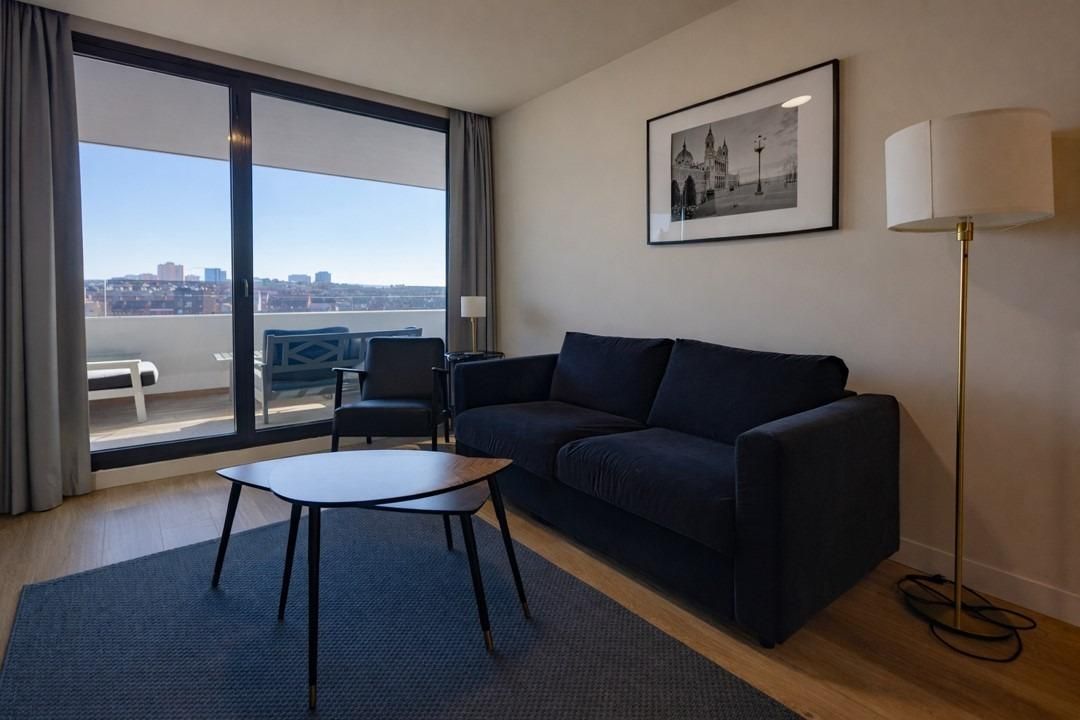 Living room of Apartment to rent in  Madrid Capital  with Air Conditioner, Heating and Terrace